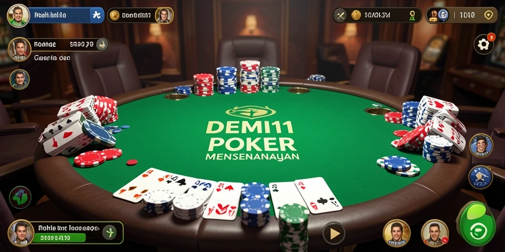 Screenshot gameplay Poker yang menarik dan kompetitif di DEMI11.
