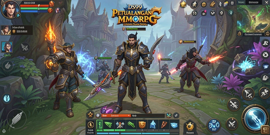 Gameplay seru dan menakjubkan dalam DS99 MMORPG.