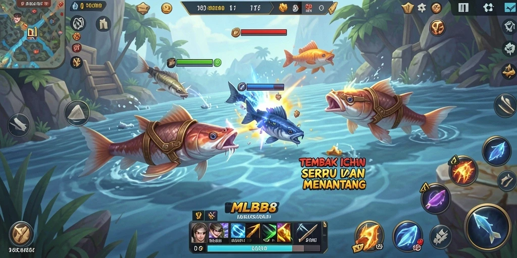 Screenshot gameplay Tembak Ikan MLBB8 yang seru.
