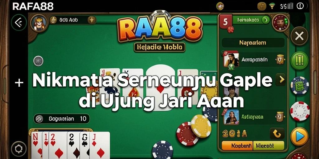 Gambaran seru gameplay RAFA88 dengan kartu Gaple.