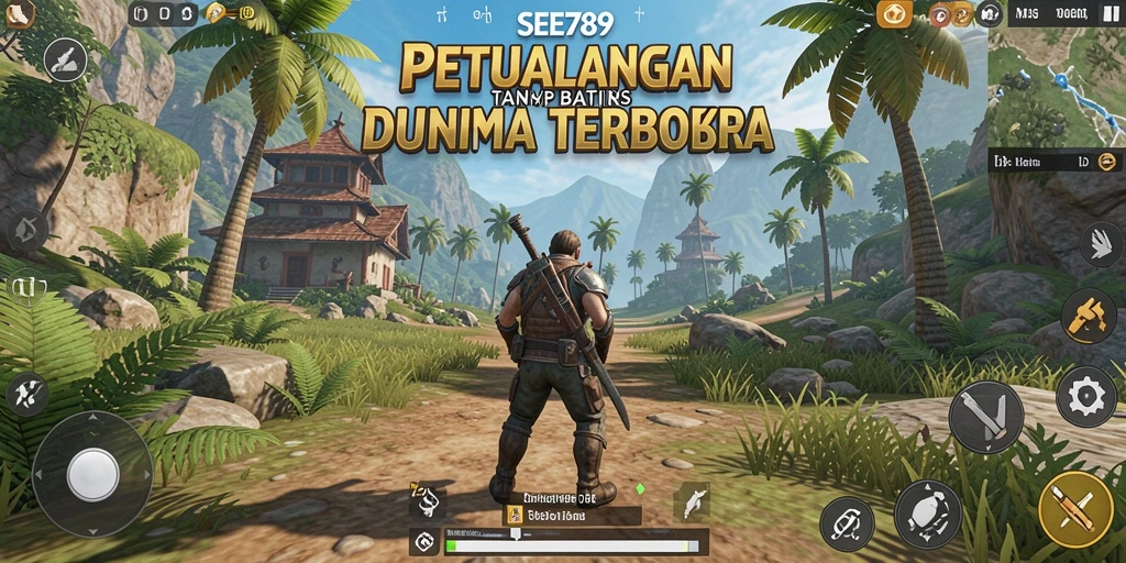 Gameplay SEE789 menunjukkan petualangan luas dan menarik di dunia terbuka.