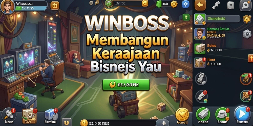 Tampilan gameplay menarik dalam WINBOSS dengan elemen Tycoon yang seru.